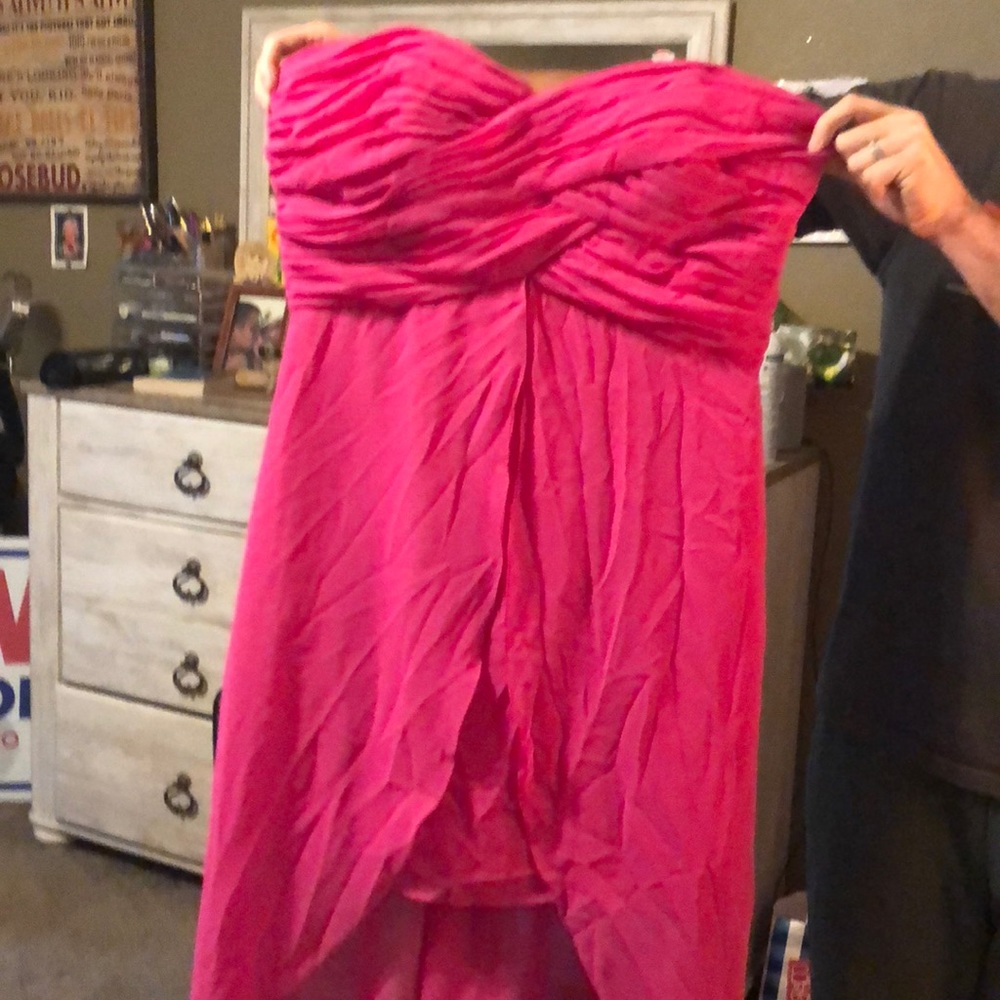 Fuscia David’s Bridal Bridesmaid dress